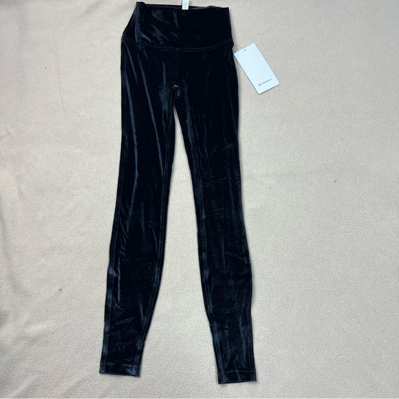 lululemon athletica Pants - Lululemon leggings womens 4 Black Velvet Wunder Lounge HR Tight 28” NWT
